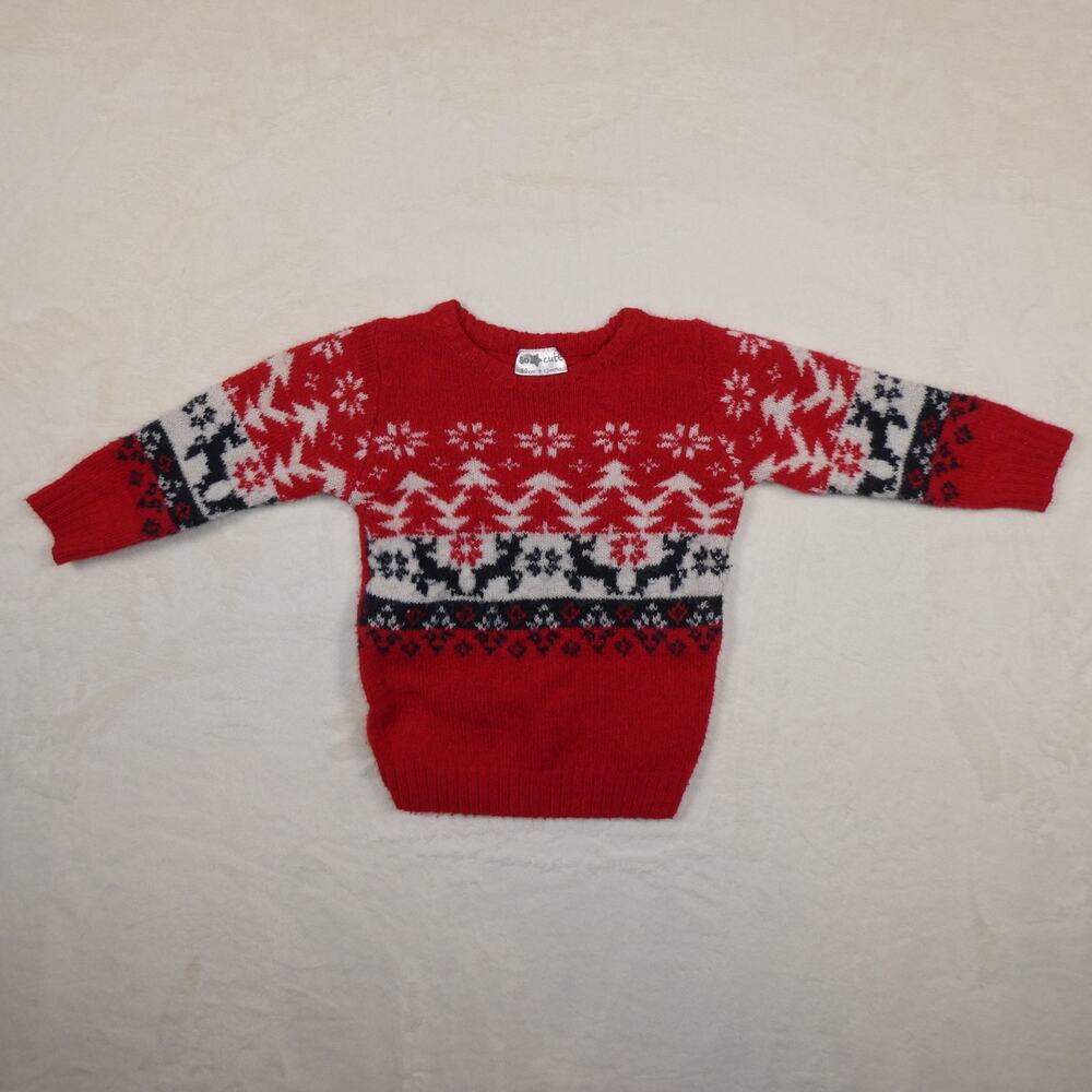 So Cute Baby Fair Isle Sweater Size 9-12 Months Christmas Holiday Sweater
